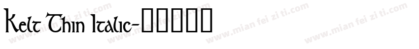 Kelt Thin Italic字体转换